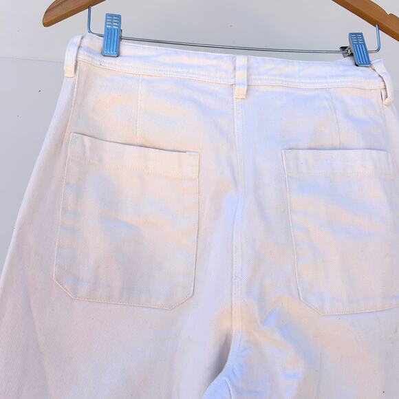 Ali Golden Sailor Pants Wide Leg White Baggy High Waisted Medium - Picture 6 of 8